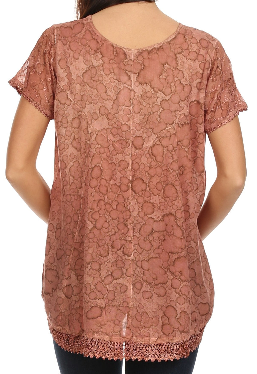 Sakkas Charolette Embroidery And Seqiun Accents Blouse - Buy One Get One