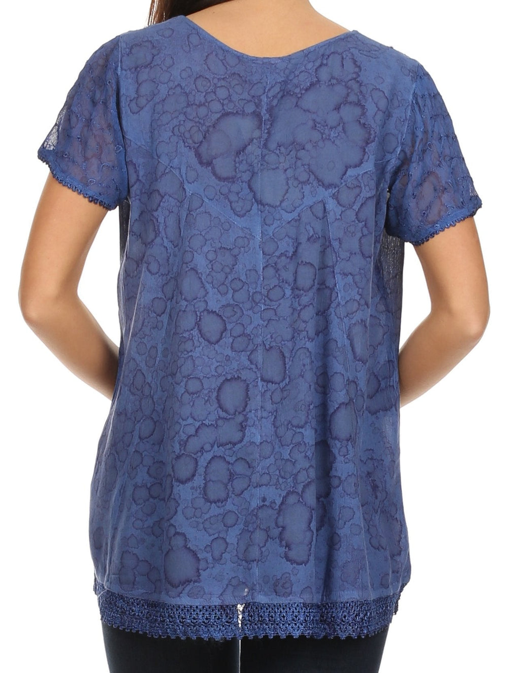 Sakkas Charolette Embroidery And Seqiun Accents Blouse - Buy One Get One