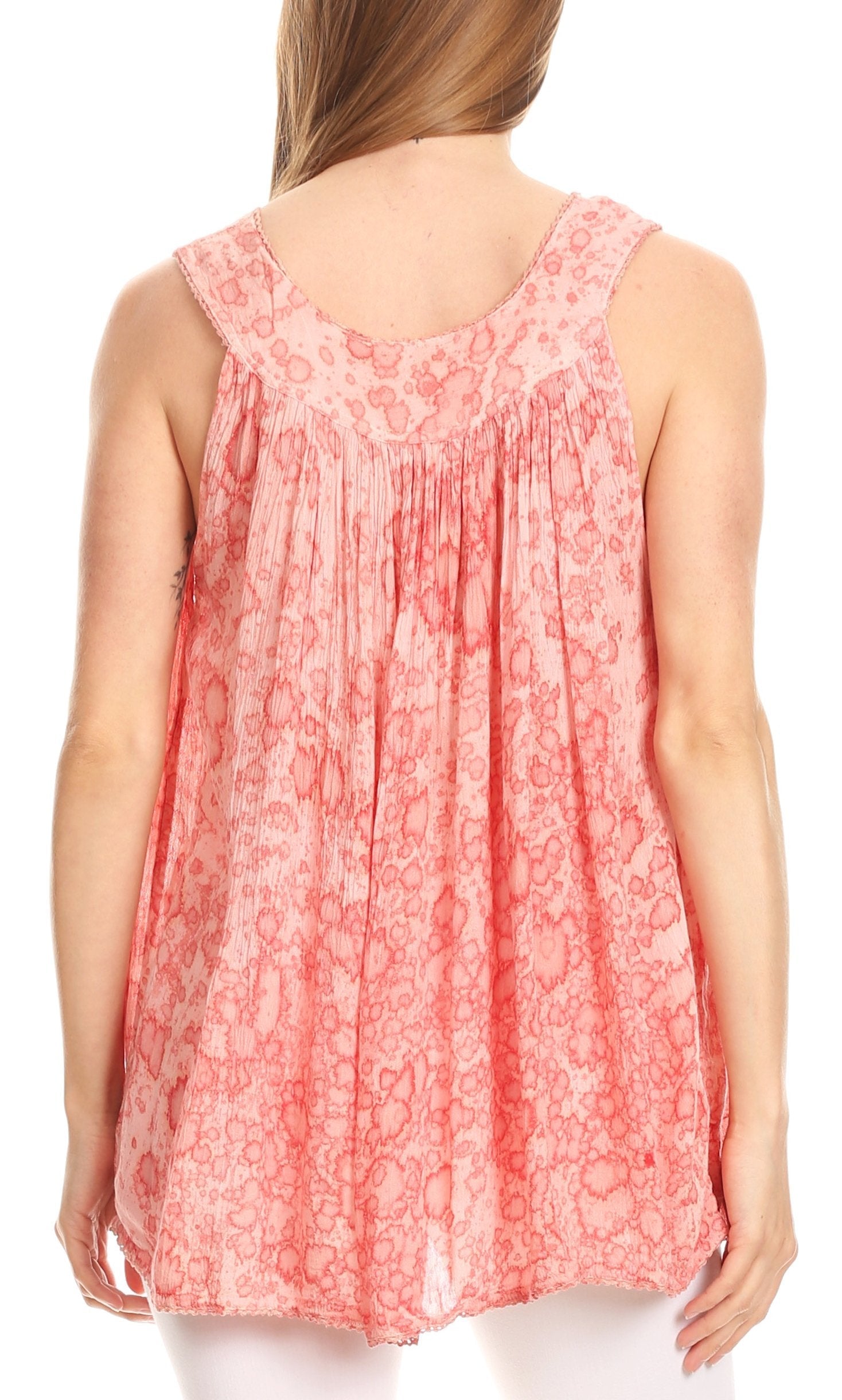 Sakkas Bohemian Summer Sleeveless Blouse - Buy One, Get One 50% Off