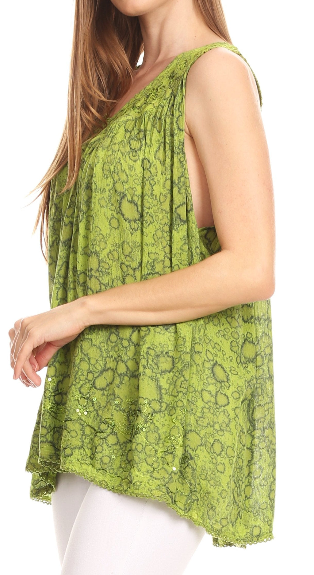 Sakkas Bohemian Summer Sleeveless Blouse - Buy One, Get One 50% Off