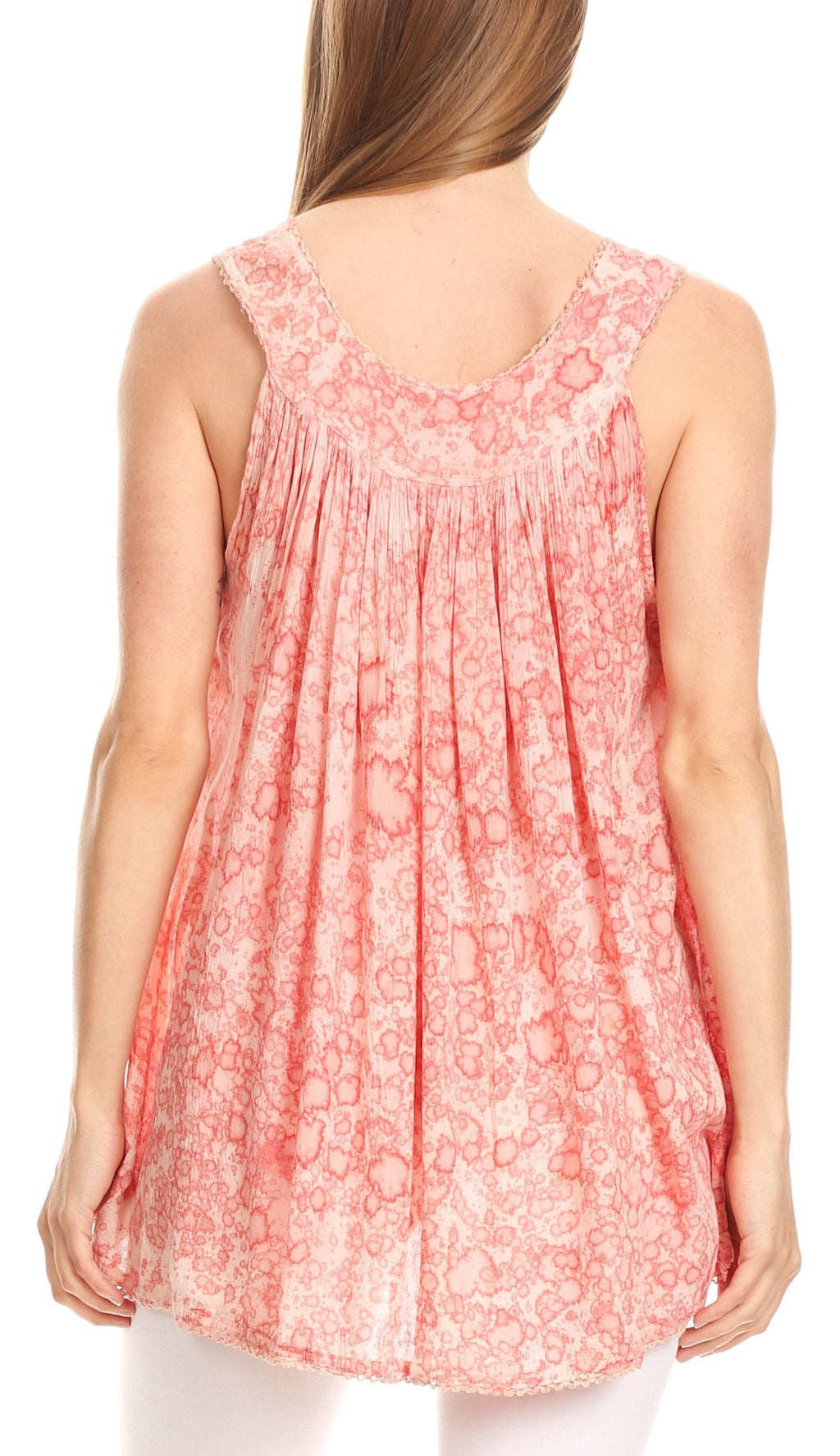 Sakkas Bohemian Summer Sleeveless Blouse - Buy One, Get One 50% Off
