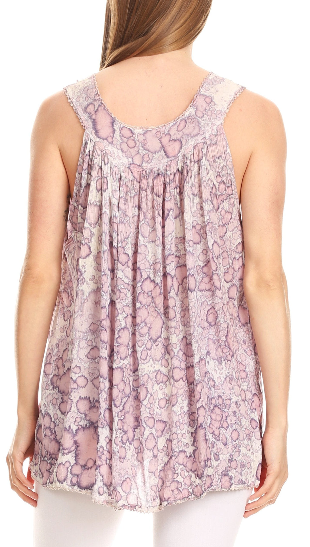 Sakkas Bohemian Summer Sleeveless Blouse - Buy One, Get One 50% Off