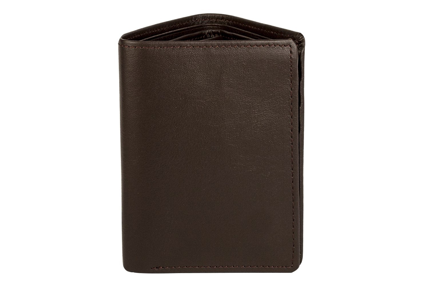 Sakkas Men's Authentic Leather Tri-Fold Wallet with 3 Id Windows with Gift Bag