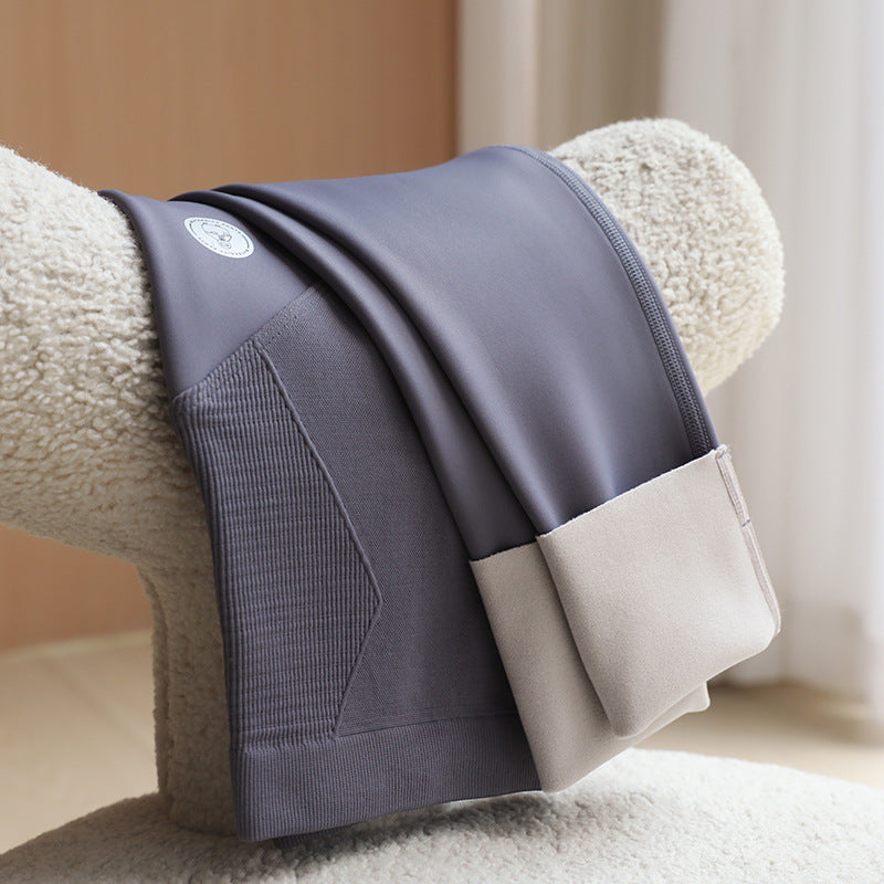 Fleece-Lined Belly Support Maternity Leggings