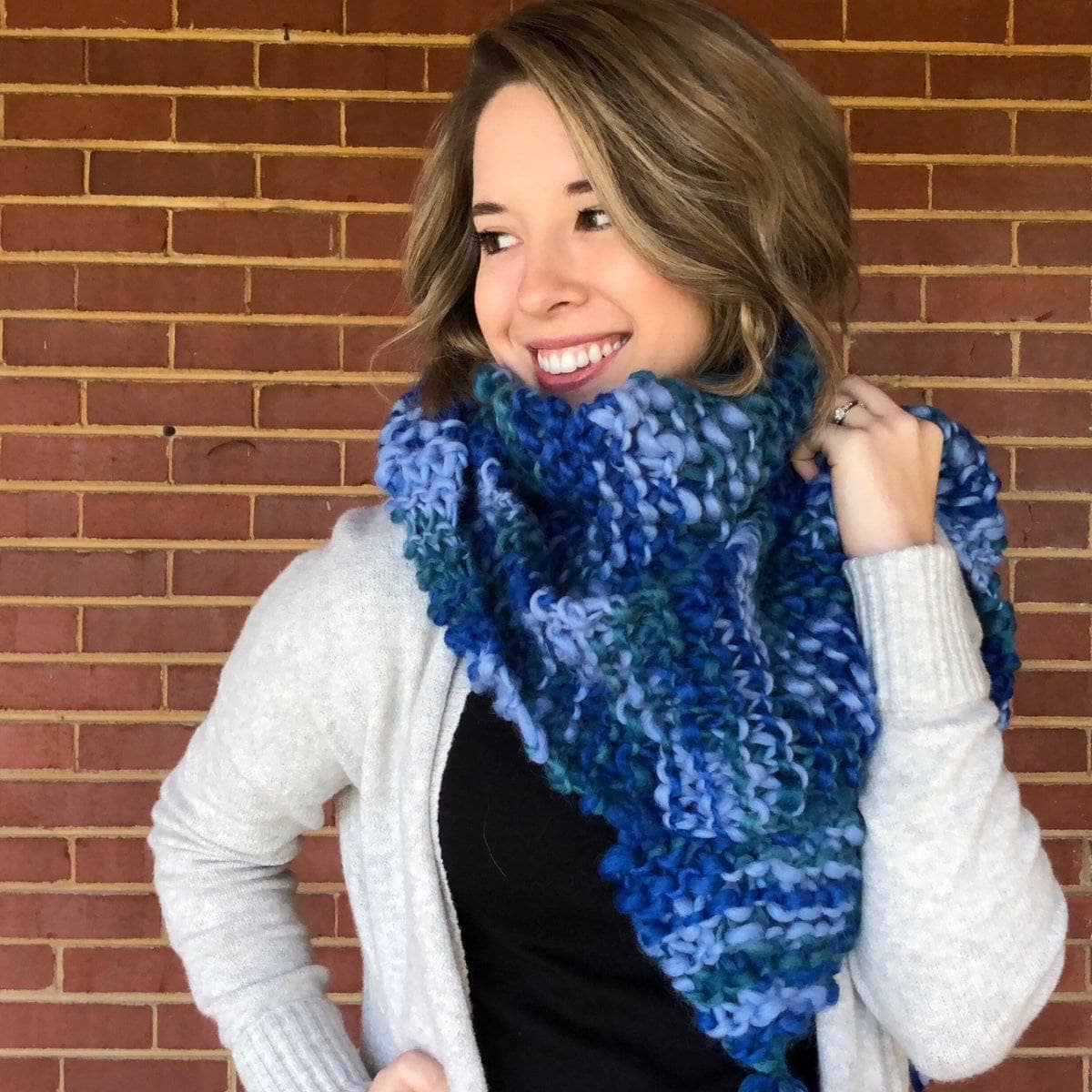 Blue Ridge Blanket Scarf Knitting Kit