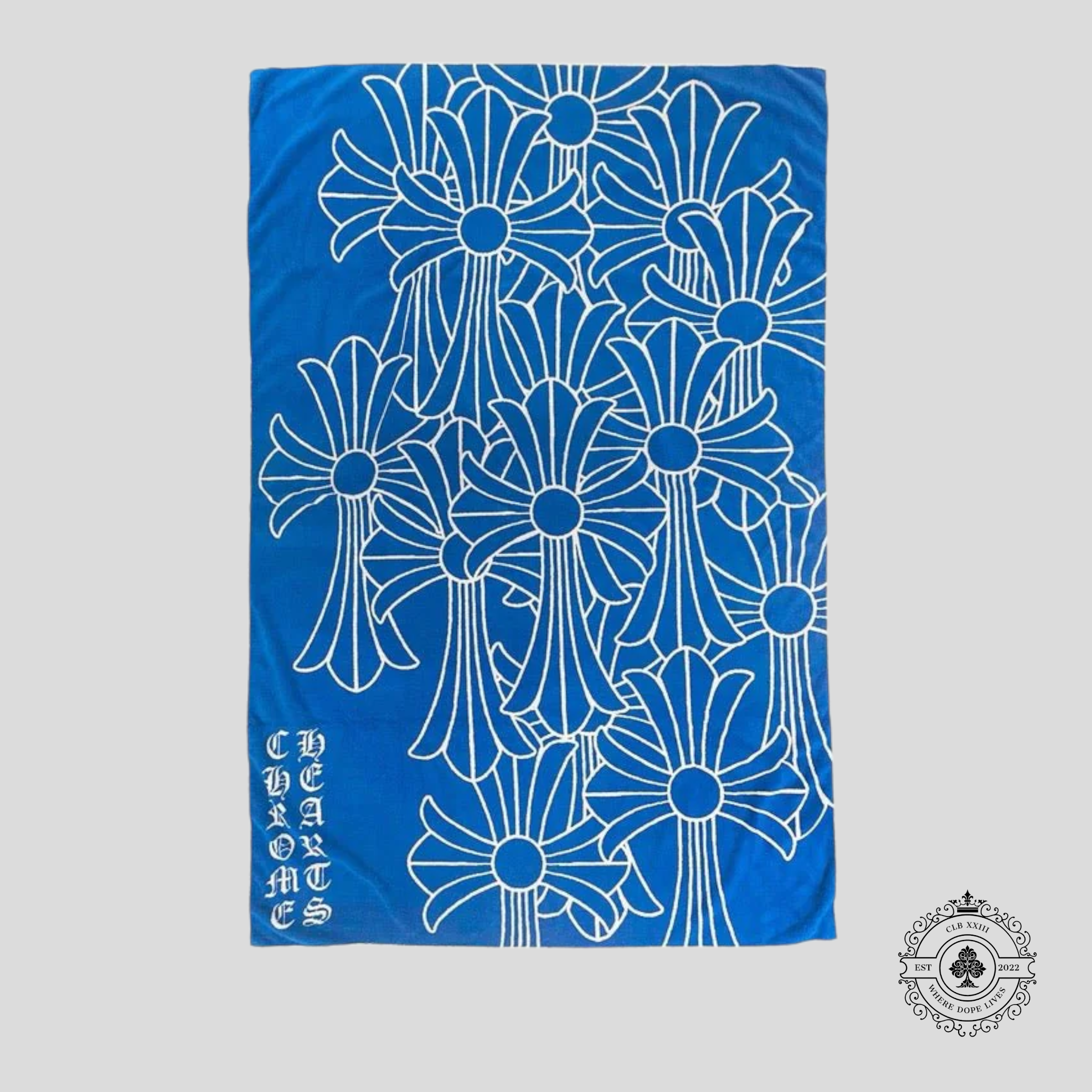 Chrome Hearts Cross Logo Beach Towel in Blue