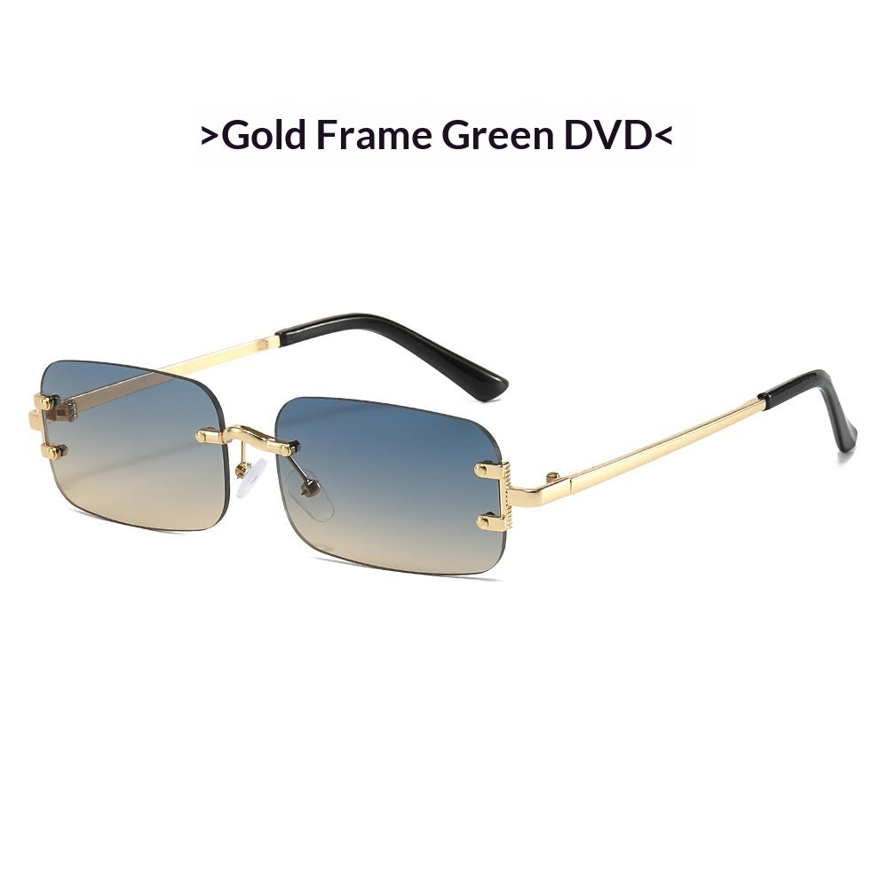 Frameless Rimless Sunglasses – Elegant Western Style