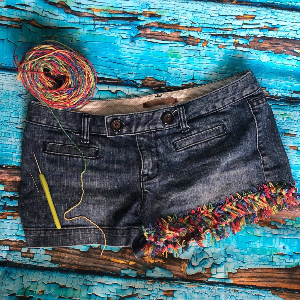 DIY Upcycled Fringe Short Pattern