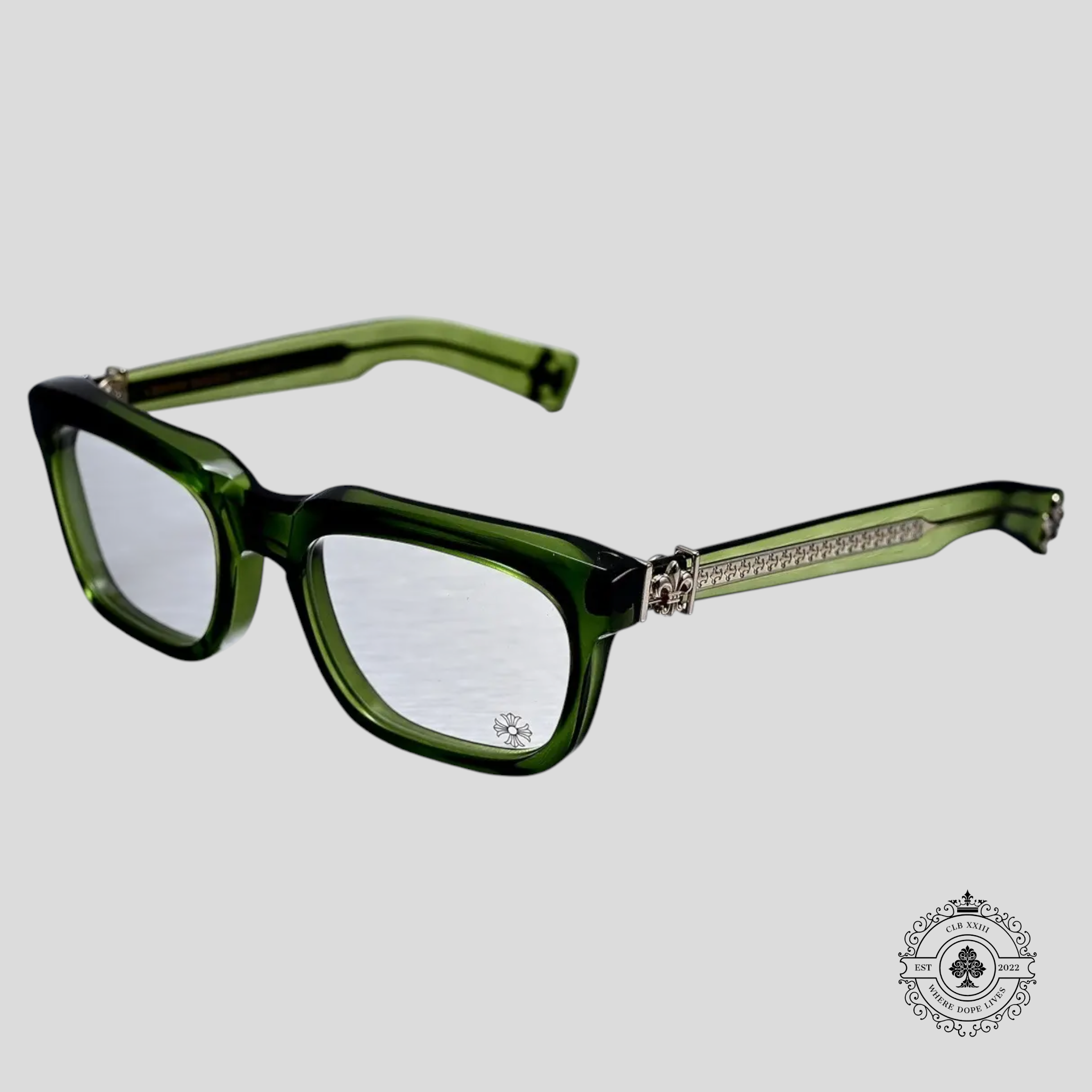 Chrome Hearts See You in Tea Sunglasses in Dark Olive Green