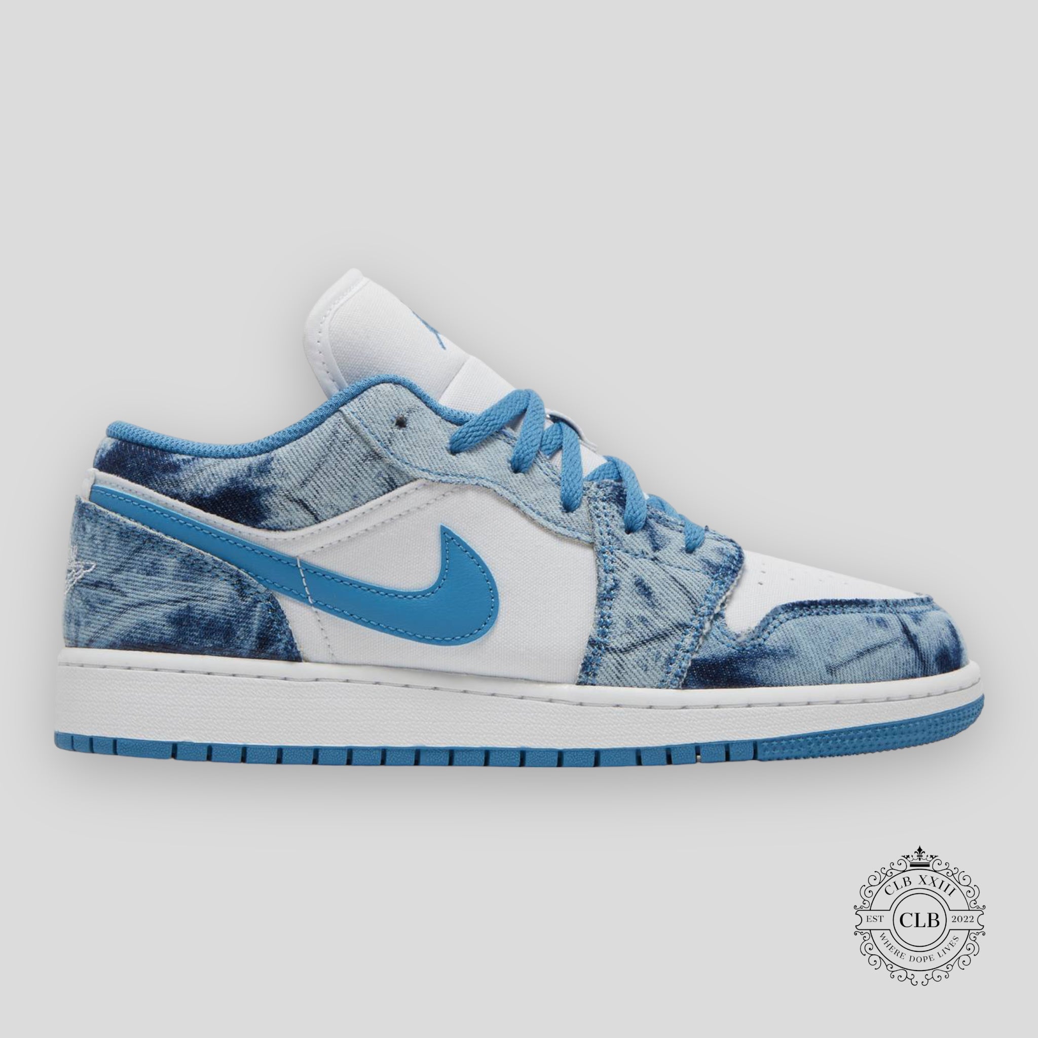 Air Jordan 1 Low GS Washed Denim