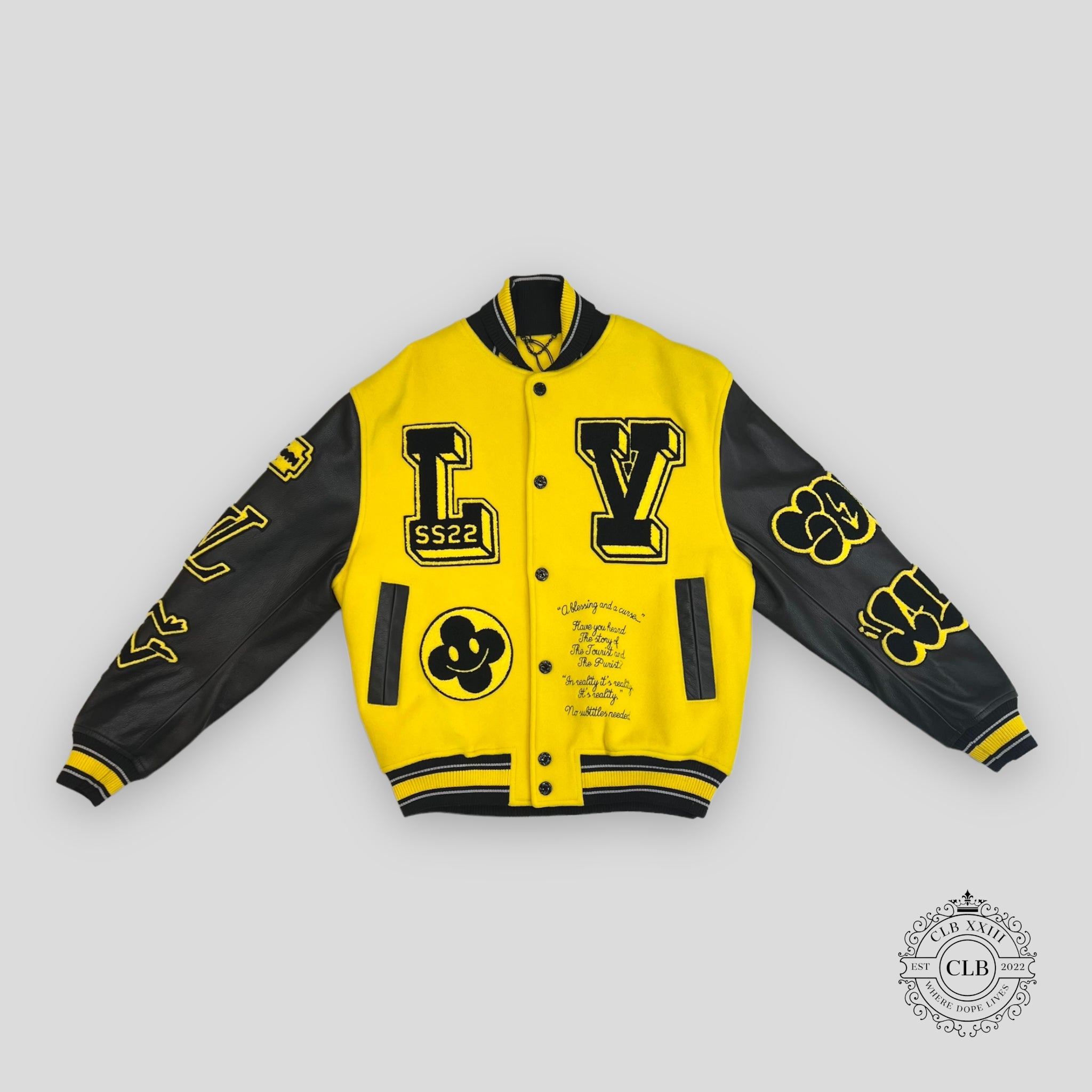 Louis Vuitton SS22 Varsity Jacket - Yellow/Black