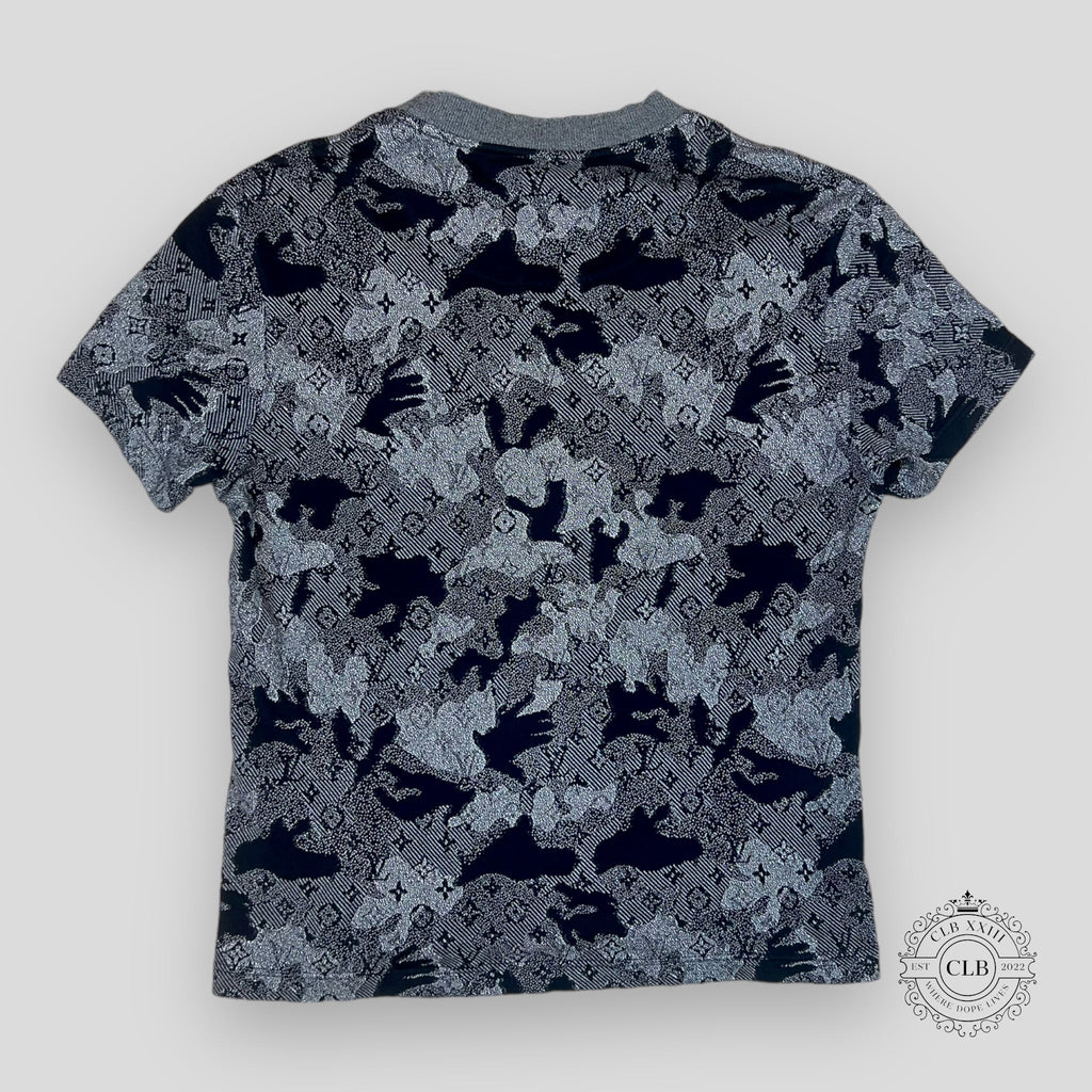 Louis Vuitton Camo Monogram Jacquard T-Shirt in Grey