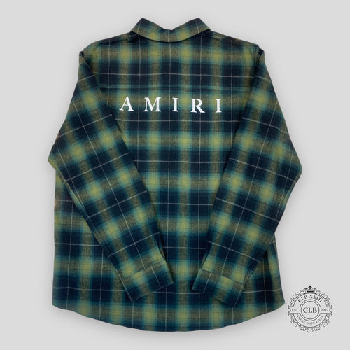 Amiri Logo Flannel in Green