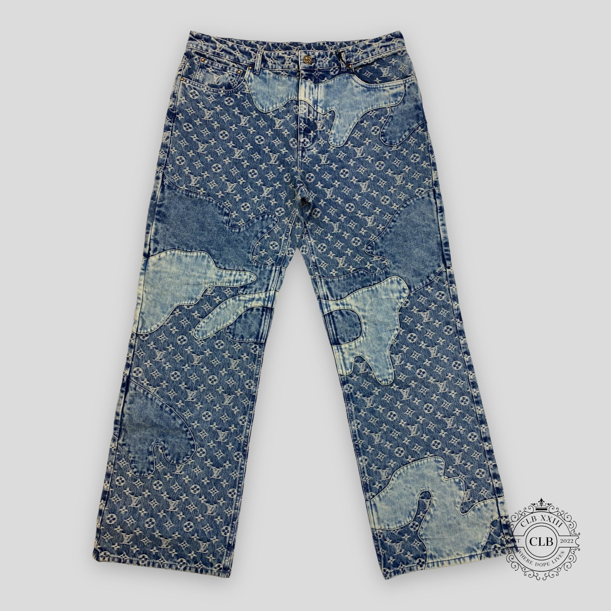 Louis Vuitton x Nigo Patchwork Monogram Denim Jeans