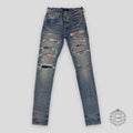 Amiri Plaid Thrasher Jeans - Clay Indigo