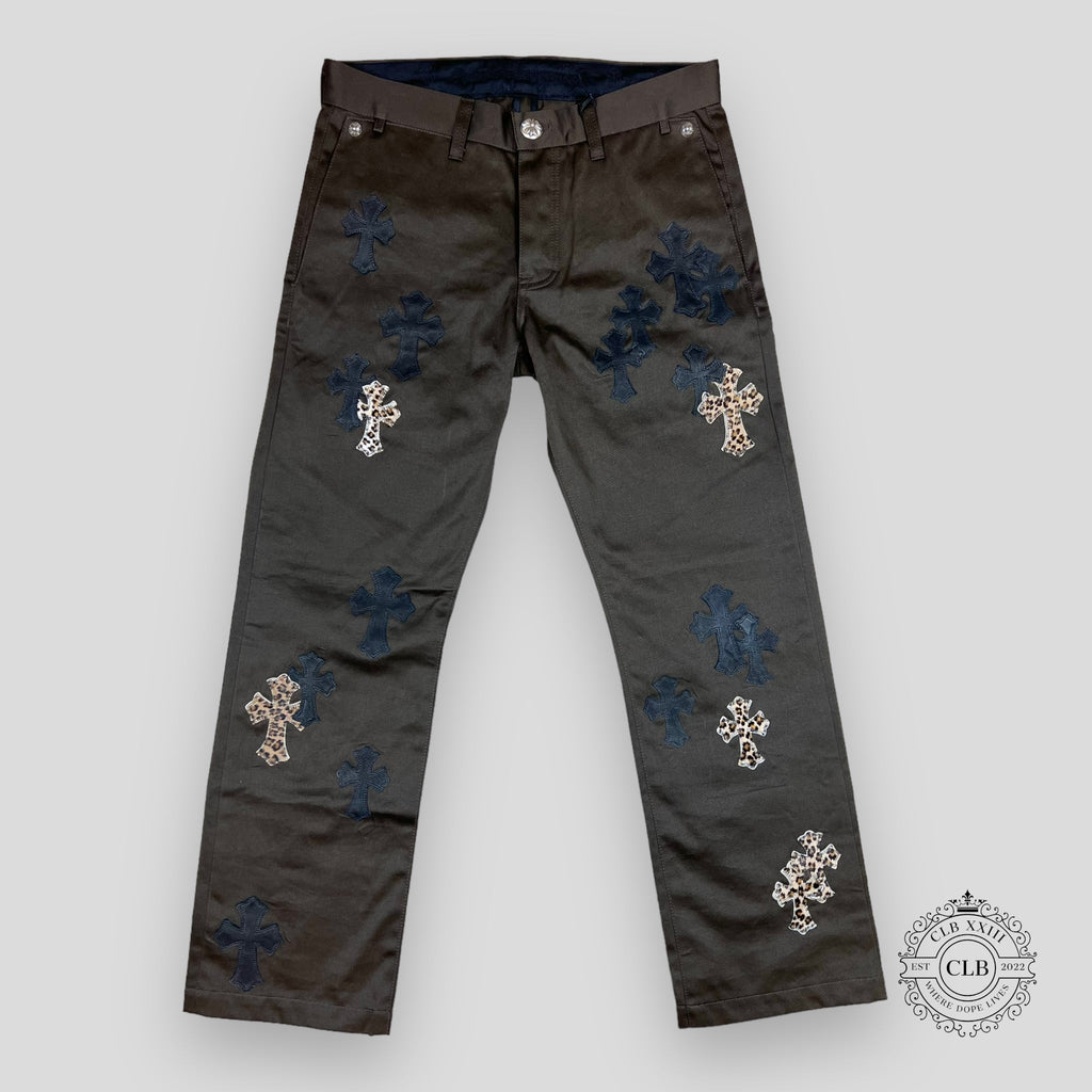 Chrome Hearts Cross Patch Chino Pants - Brown