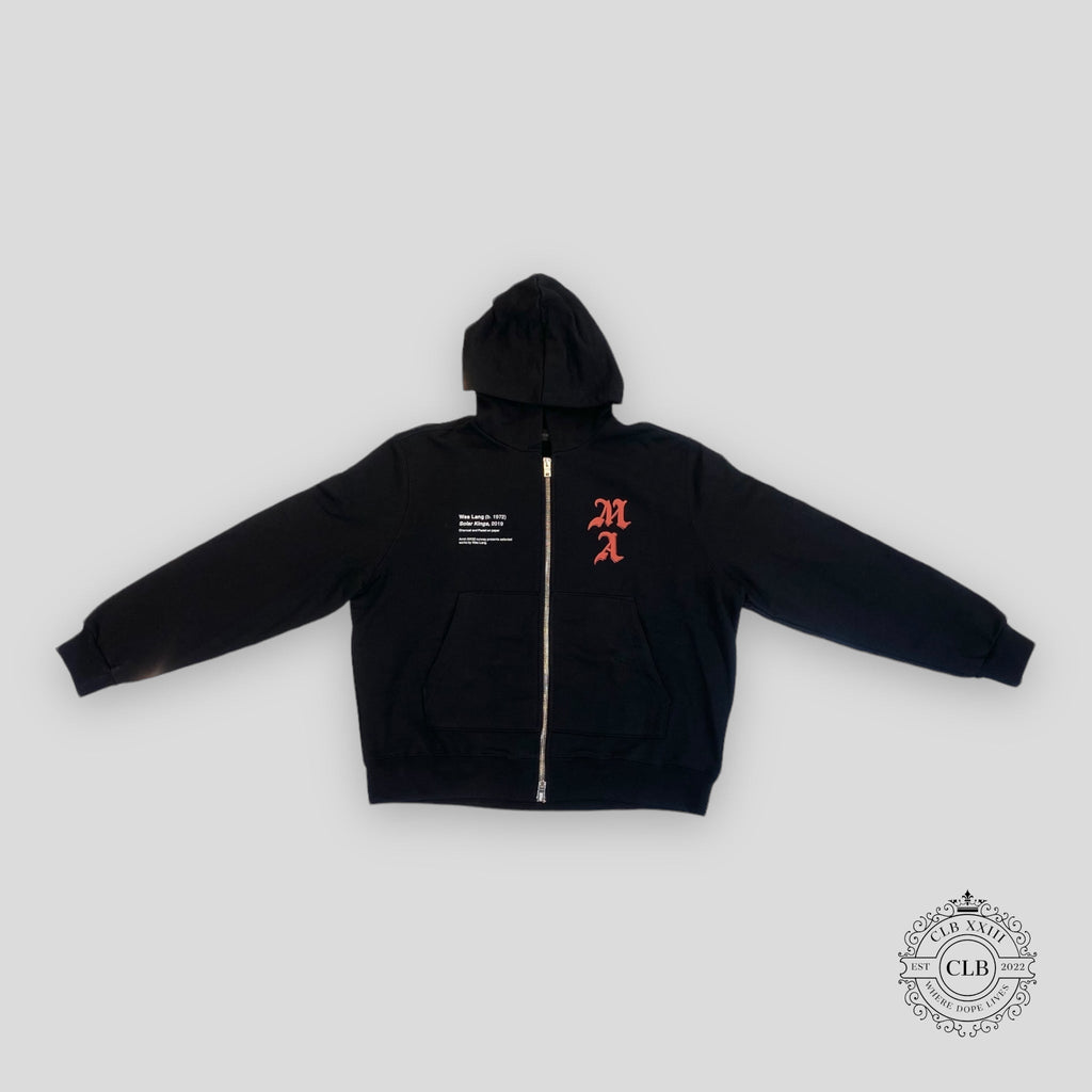 Amiri Wes Lang Solar Kings Zip Hoodie - Black