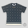 Louis Vuitton Stripe Accent Monogram T-Shirt - Dark Navy
