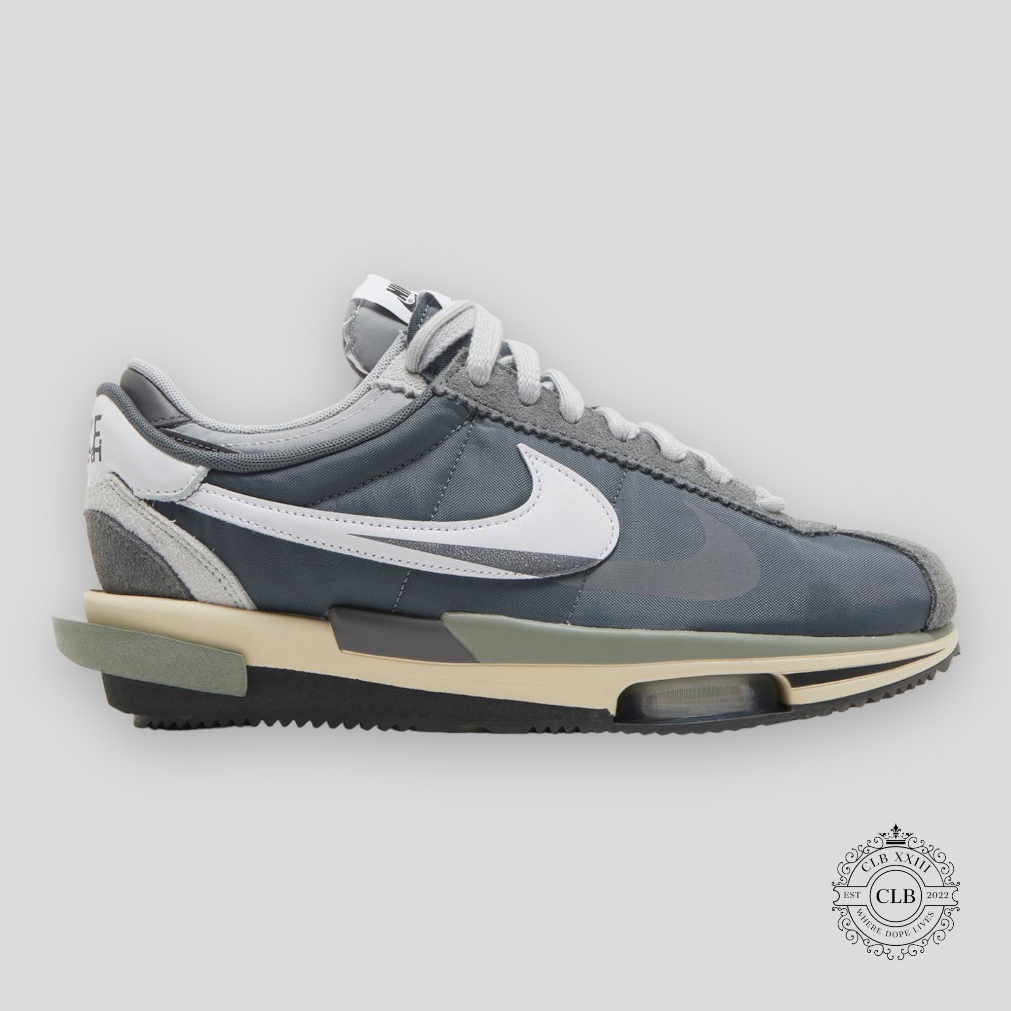 Nike Zoom Cortez x Sacai Iron Grey
