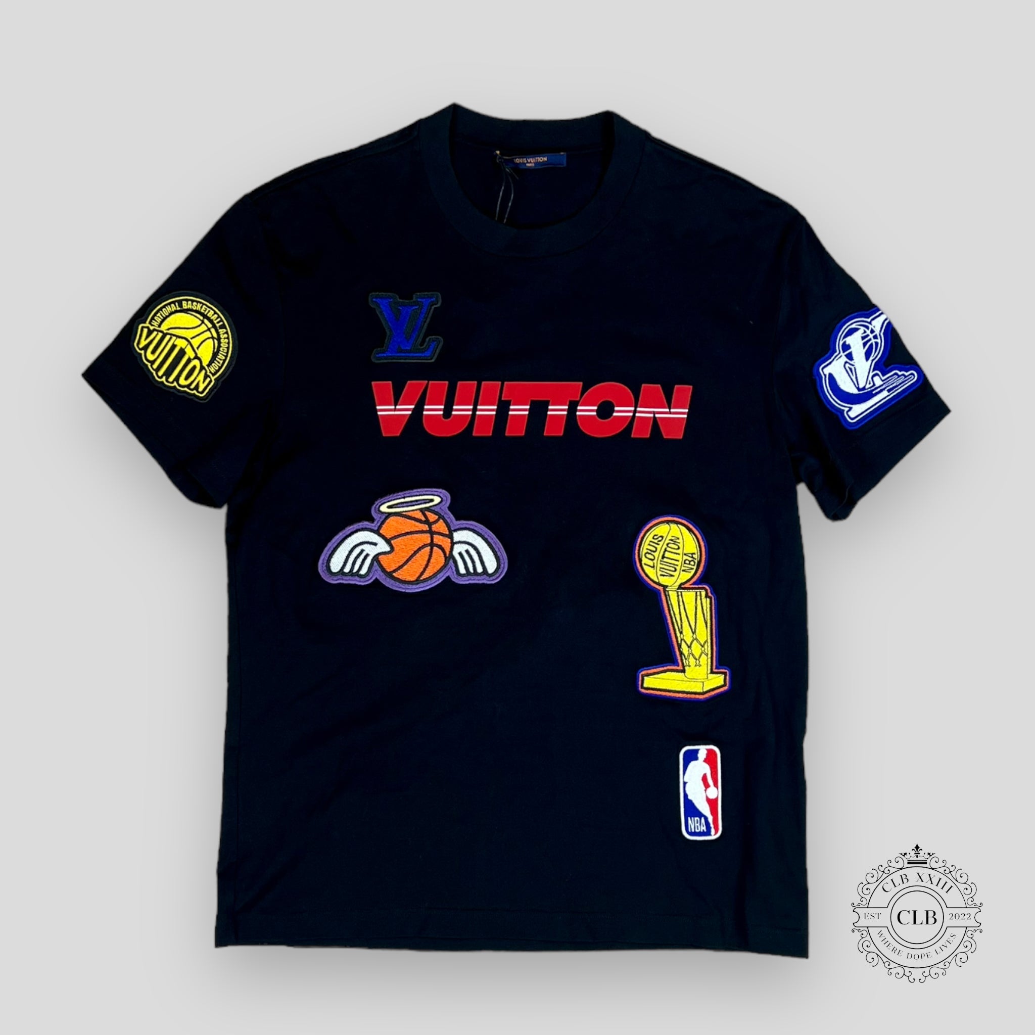 Louis Vuitton x NBA Multi Logo Tee in Black