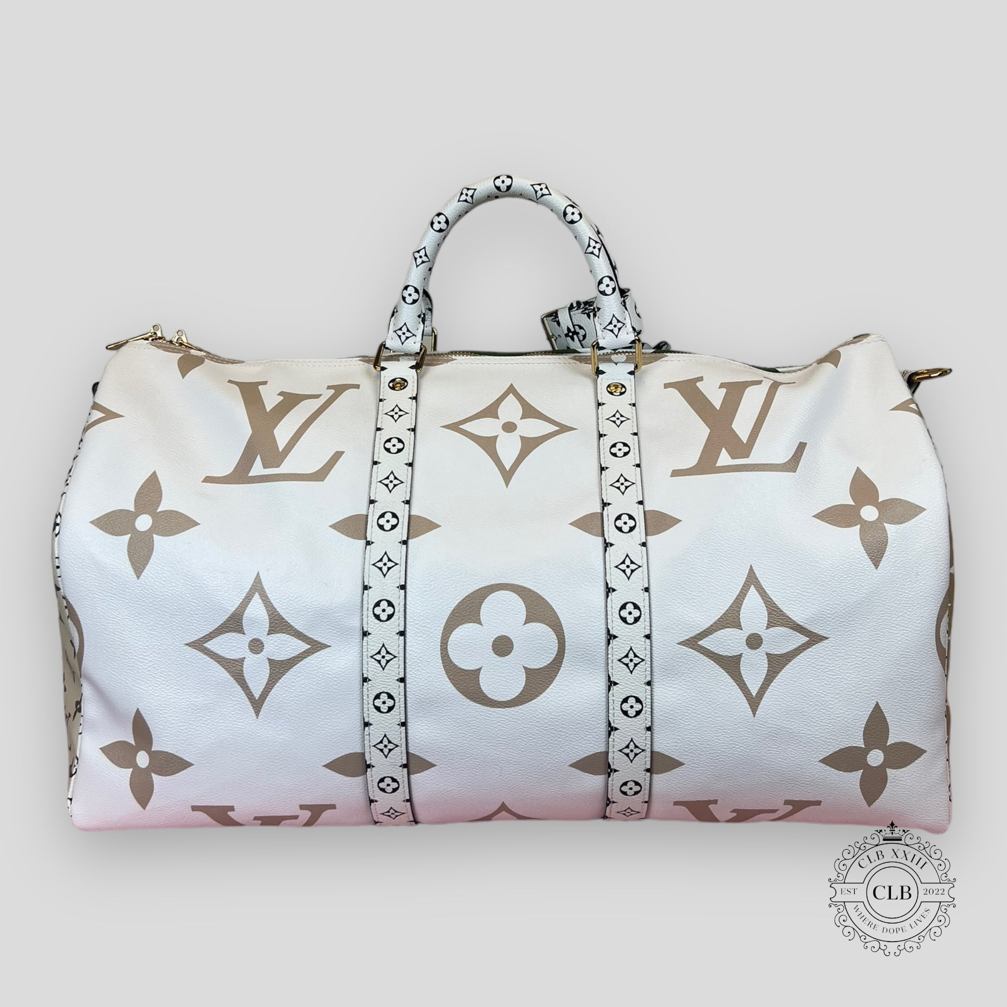 Louis Vuitton Giant Monogram Keepall 50 - Khaki / Beige