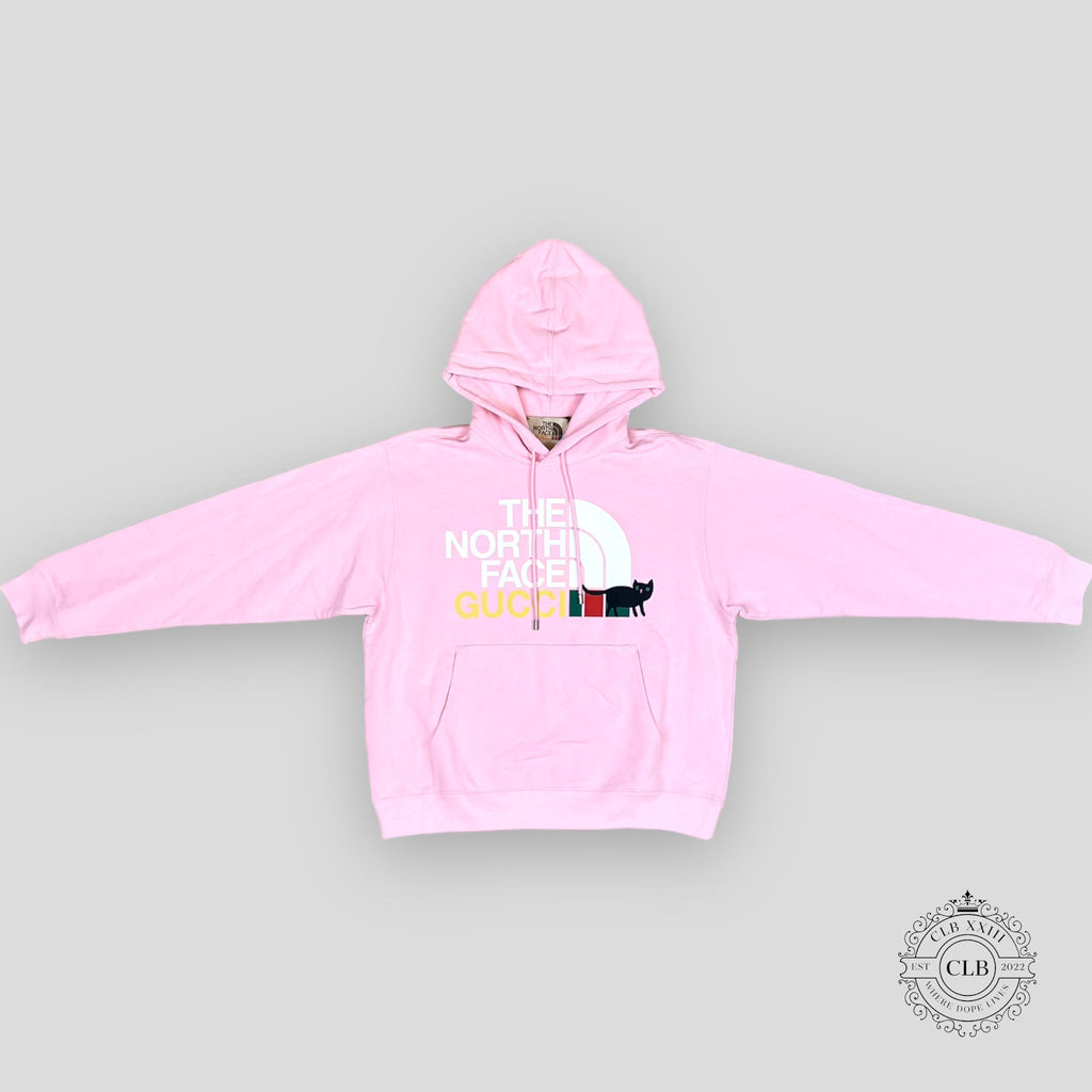 Gucci x the North Face Web Print Hoodie in Pink