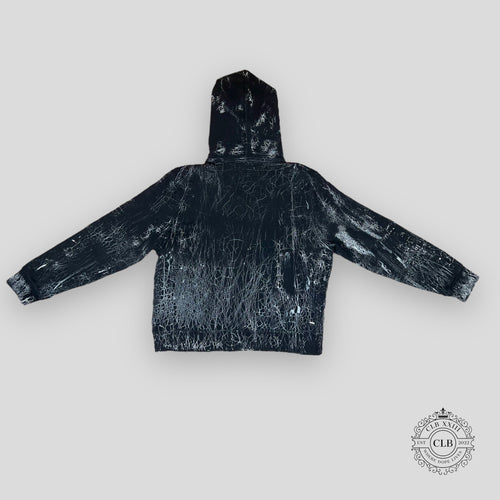 Amiri Cracked Dye Core Logo Hoodie in Black