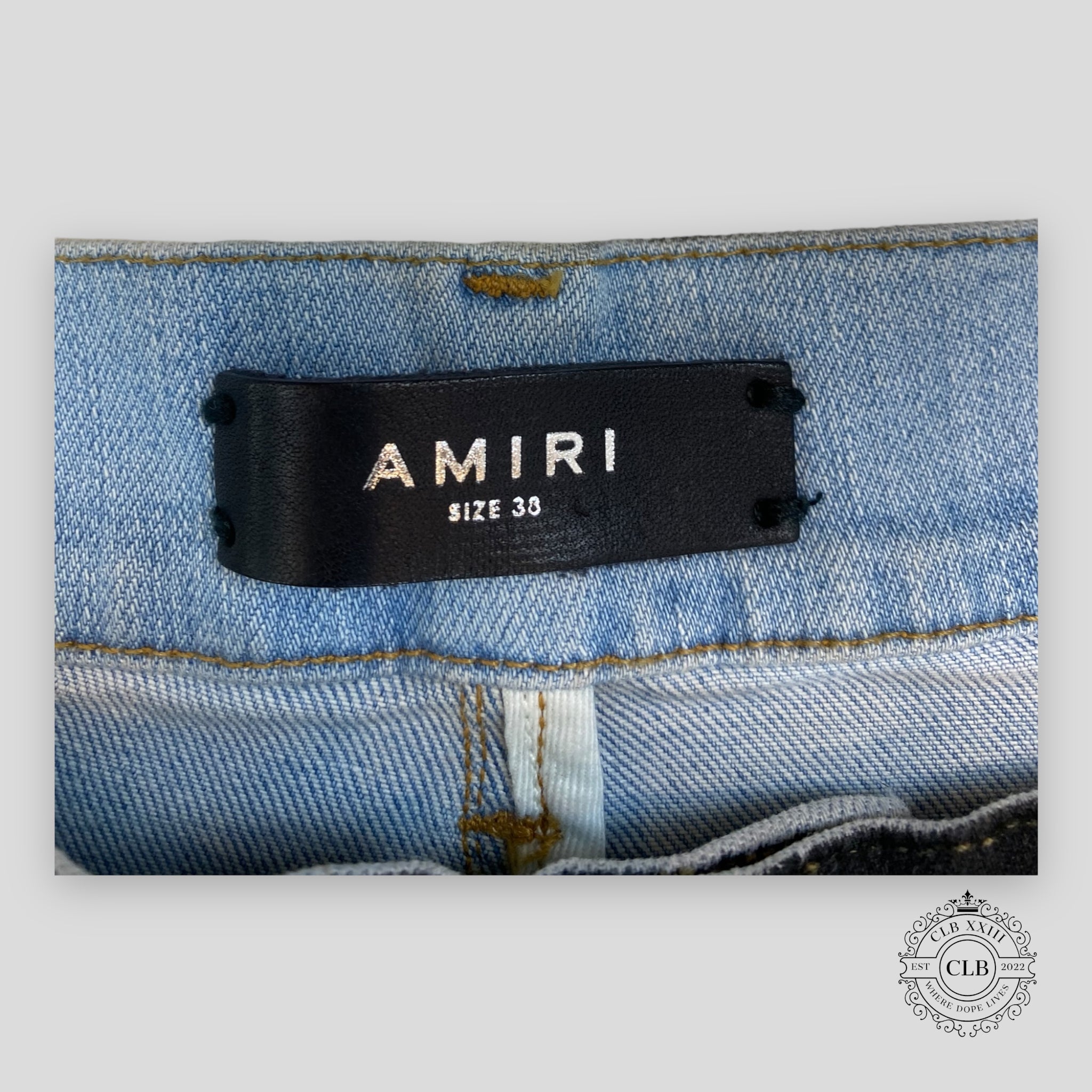 Amiri Slit Knee Jeans - Pigment Indigo