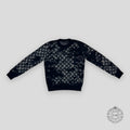 Louis Vuitton Distressed Flock Monogram Logo - Navy