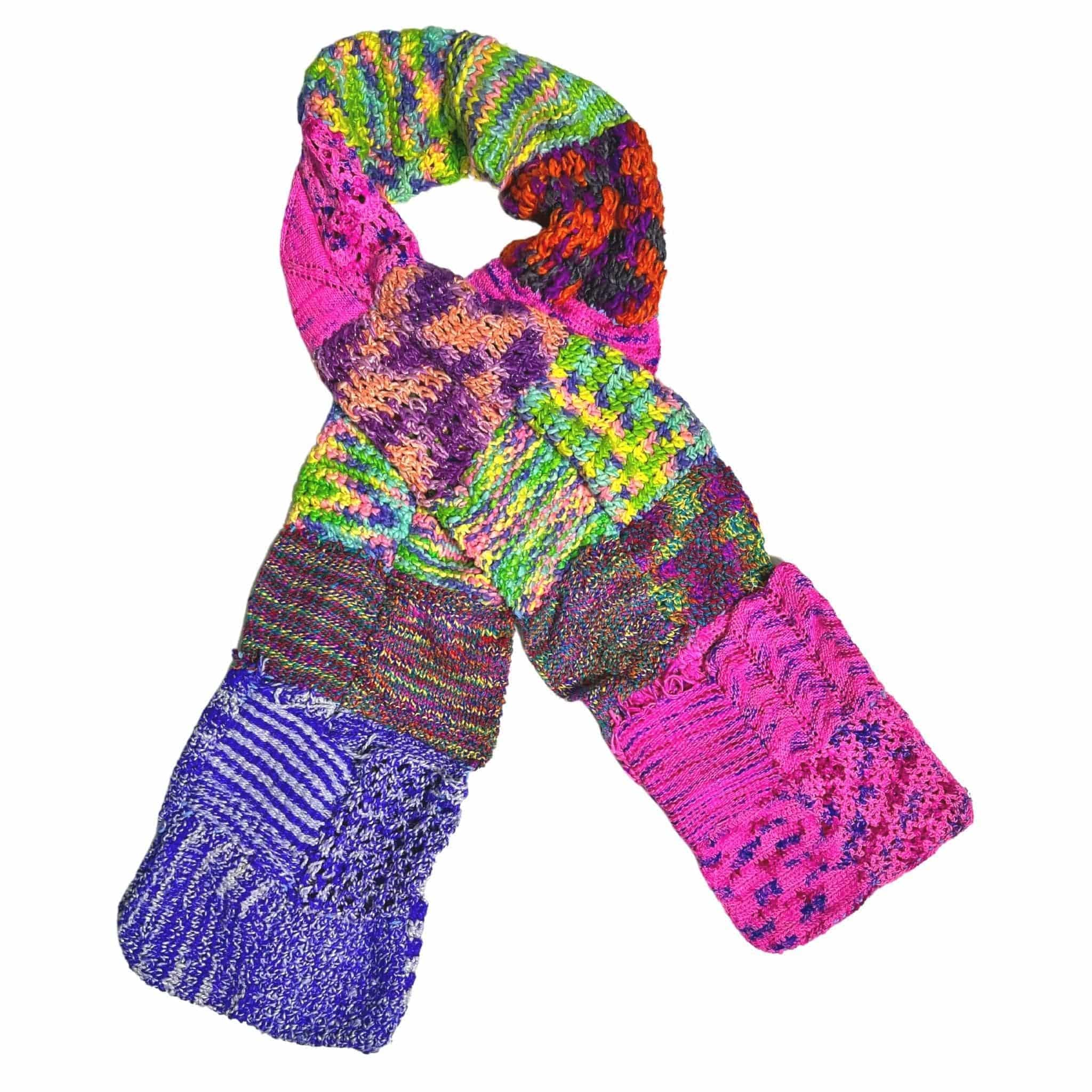 Swatch-tastic Patchwork Scarf with Pockets Pattern